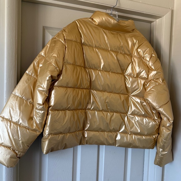Puff Jacket - Metallic Gold - NWOT - Picture 2 of 2